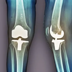 Total knee replacement, X-rays