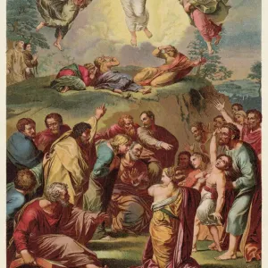 Raphael's Transfiguration Chromolithograph Print (1890). Art