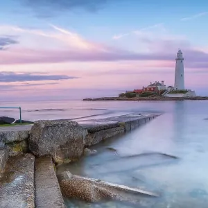 St Mary's Lighthouse Print, Whitley Bay UK 30 August 2018 St Mary's Lighthouse Print, Whitley Bay UK 30 August 2018
