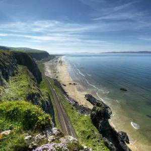 Downhill Benone Beach Railway View Print, Northern Ireland Downhill Benone Beach Railway View Print, Northern Ireland