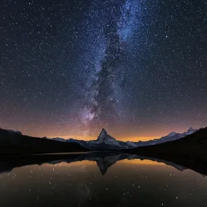 Matterhorn with Milky Way Print, Zermatt Switzerland Matterhorn with Milky Way Print, Zermatt Switzerland