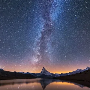Milky Way over Matterhorn Print, Zermatt Switzerland Milky Way over Matterhorn Print, Zermatt Switzerland