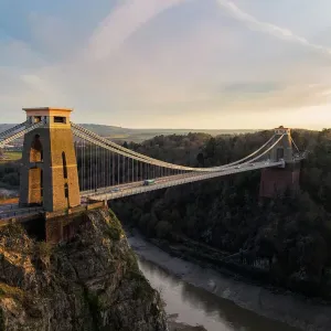 Clifton Suspension Bridge Sunset Print, Bristol UK Clifton Suspension Bridge Sunset Print, Bristol UK