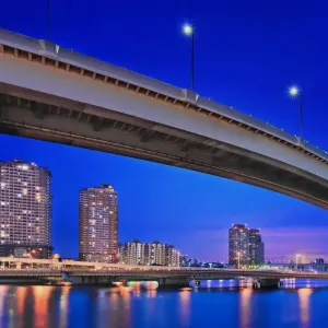 Twilight Tokyo Skyline Diamond Veil Print. Art Prints, Posters