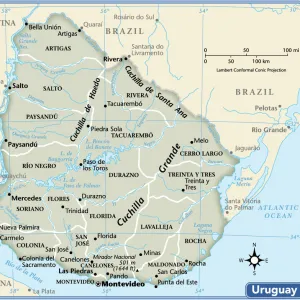 Uruguay Metal Print Collection: Maps