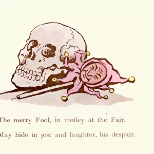 Victorian satirical cartoon, Masking Depression with Humor