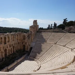 Side View Odeon of Herodes Atticus, Athens, Greece