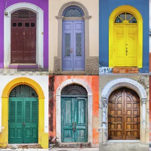 Vintage Colonial Arched Doors of Latin America