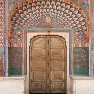 Lotus Door Print, Jaipur City Palace, Rajasthan