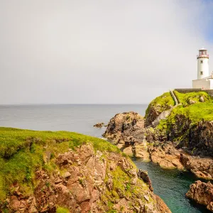 White lighthouse at Fanad Head, Donegal, Ireland