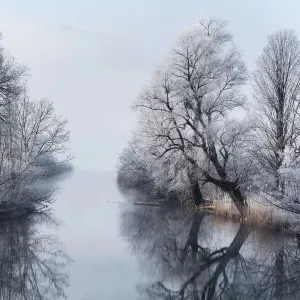 A winter morning at river Loisach