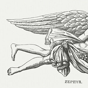 Zephyr, Greek god of the west wind, published 1878
