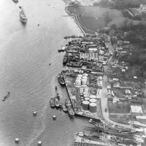 Aerial view of Greenhithe, Kent. 18th December 1958