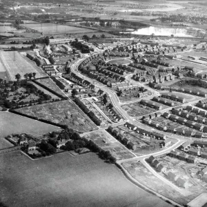 Aerial view of the Joyce Green, Temple Hill Estate, Dartford, Kent. 18 December 1958