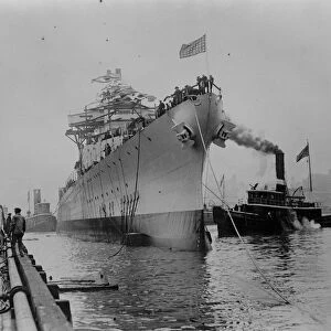 Americas naval programme. An excellent view of the new USS Pensacola. 4 May 1929