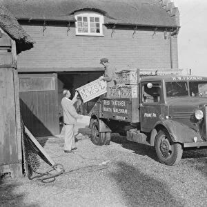Bedford van, R W Farman. 19 August 1937 Reed Thatching in Norfolk. Mr R