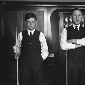 Boys Billiards Championship at the Burwat Hall, Soho Square George Cooper ( left )