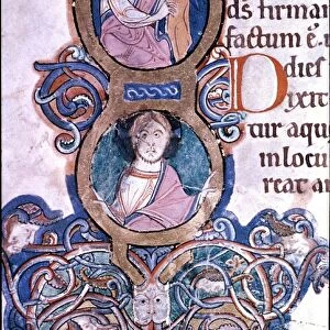 Creation of Adam (God resting). Lambeth Bible. History of London - Vauxhall / Lambeth
