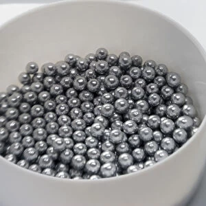 Edible silver balls for cake decorating, Shot with Lensbaby lens for blurred edge effect credit