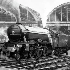 The Flying Scotsman Print, 1968 Steam Train Departure The Flying Scotsman Print, 1968 Steam Train Departure