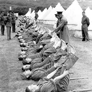 Foot inspection 1939 - Royal West Kent Territorials training