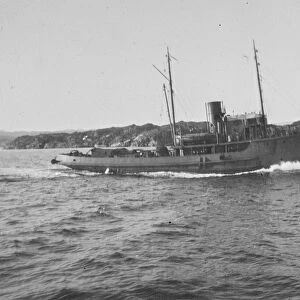 H M Tug St Cyrus leaving Bergen 19 April 1920