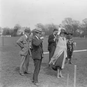 Lady Margaret Lindsay opens new sports ground for office of works employees. Lady