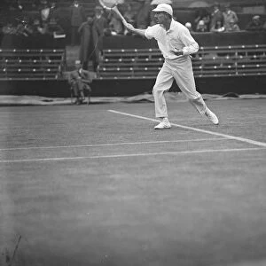 Lawn Tennis at Wimbledon. C R O Crole Rees in play. 21 June 1927