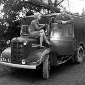 Man with his own fire engine Volunteer fireman Mr Alexander Hunt of Jarvis Brook