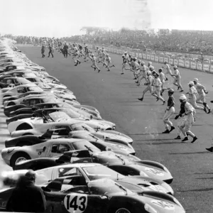 Nurburgring Germany - A Le Mans type start for the 100 km race 2nd June 1964