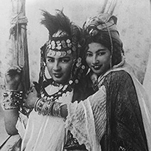 Ouled nail dancing girls of Algeria. They belong to a tribe of desert arabs February