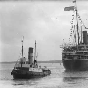 The Prince of Wales home again. HRH arrives at Southampton. The Empress of France