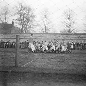 The Prince of Wales at Winchester College. The football match in progress. 7
