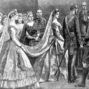 Princess Helena marries Prince Christian of Schleswig Holstein at the chapel within