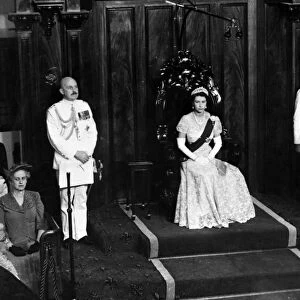 Queen Elizabeth II in the Legislative Council of the New South Wales Parliament in Sydney