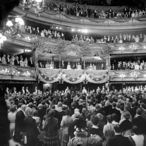 The Queen at the Royal Opera House for gala in honour of visit of king gustav adolf