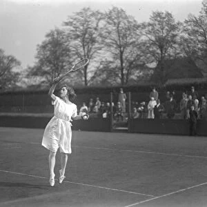 Roehampton Hard Court lawn Tennis in London Miss E Collyer playing the ladies doubles 27
