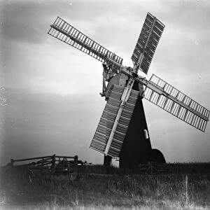 A windmill in Norfolk at dusk 1933