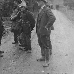 Two wings of country mansion destroyed by fire. Mr Edward Faulkner, the head gardner