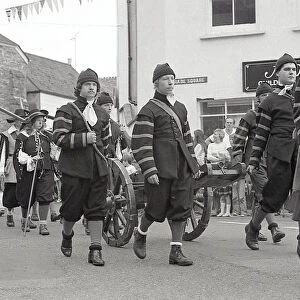 Civil War re-enactment, Lostwithiel, Cornwall. August 1982