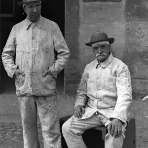 Print of Dolcoath Mine Officials, Camborne, Cornwall Print of Dolcoath Mine Officials, Camborne, Cornwall