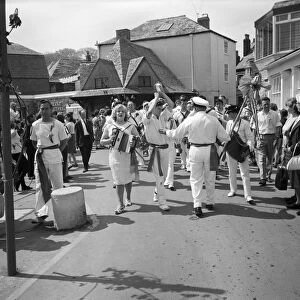 The Obby Oss, The Strand, Padstow, Cornwall. 1966