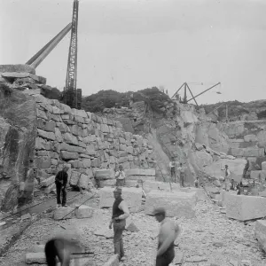 Polkanuggo Quarry, Stithians, Cornwall. Around 1900