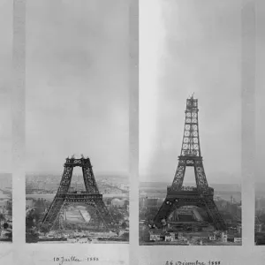 Eiffel Tower Construction Print Eiffel Tower Construction Print