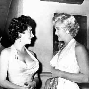 Marilyn Monroe and Gina Lollobrigida