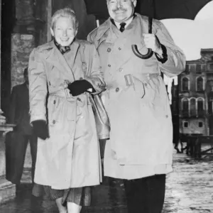 Print of Ernest Hemingway in Venice with Mary Welsh, 1948 Print of Ernest Hemingway in Venice with Mary Welsh, 1948