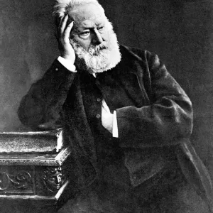 Print of Victor Hugo in his later years Print of Victor Hugo in his later years