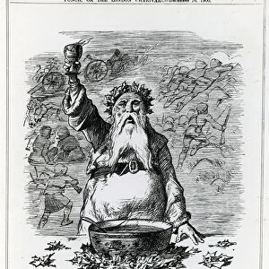 To Absent Friends!, a cartoon from Punch magazine, December 26th 1900 (litho)