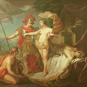 Achilles leaving to avenge the death of Patroclus (oil on canvas)