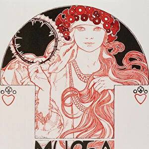 Advertising poster for Mucha exhibition at the Brooklyn museum in New York, 1921